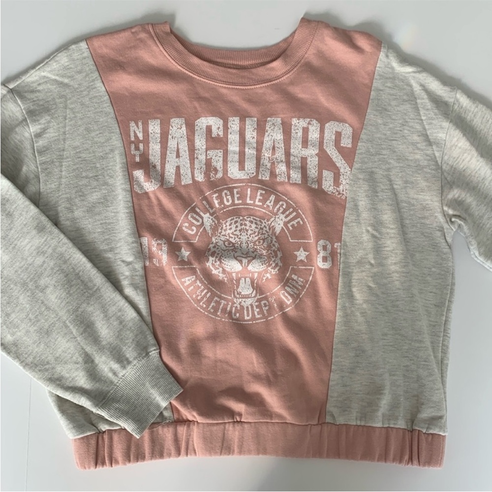 ZOE & LIV Jaguars Graphic Sweatshirt - Peach and Gray•Size M•Women - Picture 2 of 11